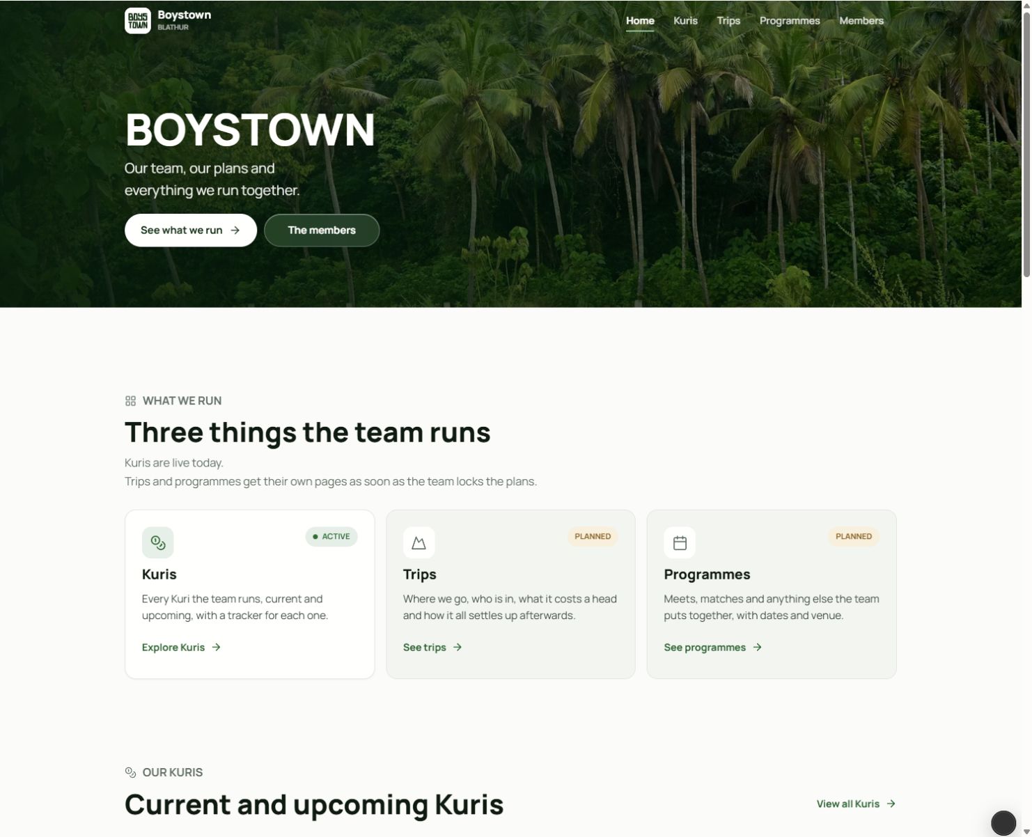 Boys Town Blathur website homepage